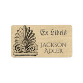 Vintag Geblüht Personalisiertes Ex-Libris-Buchzeic Adressaufkleber (Vorne)