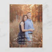 Vintag Geblüht Save the Date Postkarte (Vorderseite)