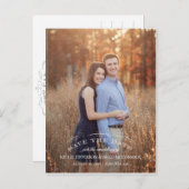 Vintag Geblüht Save the Date Postkarte (Vorne/Hinten)