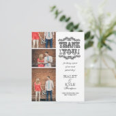 VINTAG Geblüht White Dankeschön Foto Postkarte (Stehend Vorderseite)