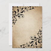 Vintag Geblüht Wirbel Probe Dinner Einladung (Rückseite)