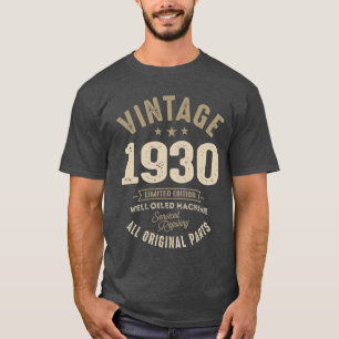 Vintag Geboren 1930 - 92. Geburtstag Retro Classic T-Shirt