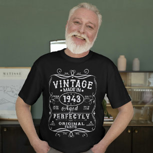 Vintag Geboren 1943 Klassisches 81. Geburtstagsges T-Shirt