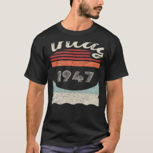 Vintag Geboren 1947 75. Geburtstag 75 Jahre alt T-Shirt