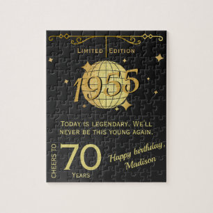 Vintag geboren 1955 70. Geburtstagsgeschenk Puzzle