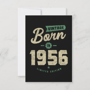 Vintag Geboren 1956 Geburtstagsgeschenk RSVP Karte