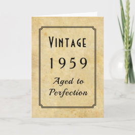 Vintag Geboren 1959 oder jedes Jahr Geburtstag mit Karte