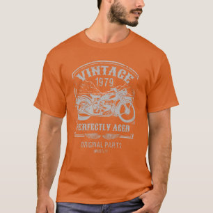 Vintag geboren 1979 Motorrad, Motorradfahrer Cla T-Shirt