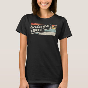 Vintag Geboren 1981 41. Geburtstag 41 Jahre alt T-Shirt
