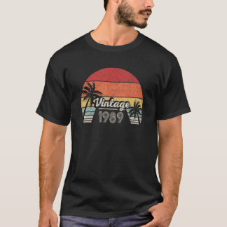 Vintag Geboren 1989 33. Geburtstag 33 Jahre alt T-Shirt