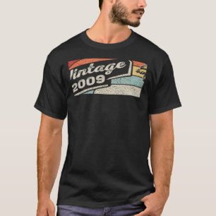 Vintag Geboren 2009 13. Geburtstag 13 Jahre alt 2 T-Shirt