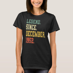 Vintag Geboren im Dezember 1952 Männer Frauen 70 J T-Shirt