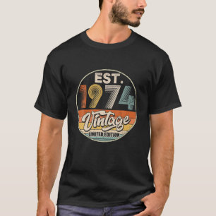 Vintag Geboren im Jahr 1974 Geburtstag Party Hochz T-Shirt