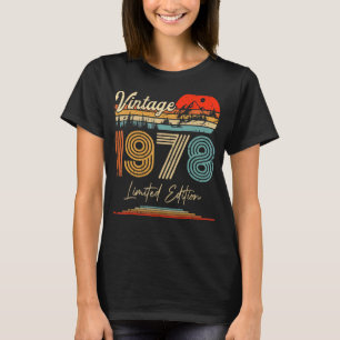 Vintag Geboren im Jahr 1978 Geburtstag Party Hochz T-Shirt