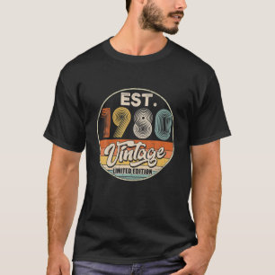 Vintag Geboren im Jahr 1980 Geburtstag Party Hochz T-Shirt