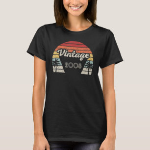 Vintag Geboren im Jahr 2008 14. Geburtstag 14 Jahr T-Shirt