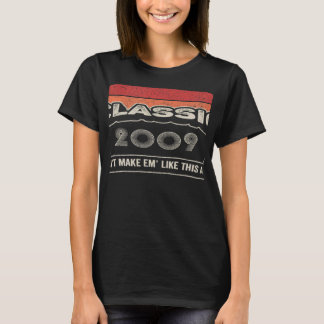 Vintag Geboren im Jahr 2009 13. Geburtstag 13 Jahr T-Shirt
