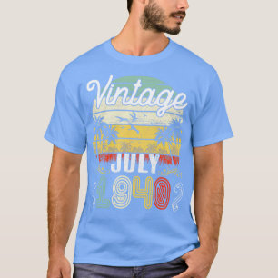 Vintag Geboren im Juli 1940 Happy Birthday 80 Jahr T-Shirt