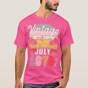 Vintag Geboren im Juli 1970 Happy Birthday 50 Jahr T-Shirt