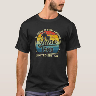 Vintag Geboren im Juni 1969 Retro 52 Jahre alt 52 T-Shirt