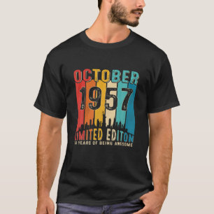 Vintag Geboren im Oktober 1957 64. Geburtstag 64 J T-Shirt