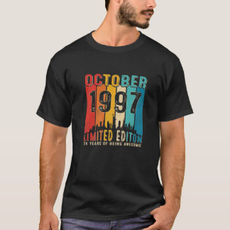 Vintag Geboren im Oktober 1997 24. Geburtstag 24 J T-Shirt