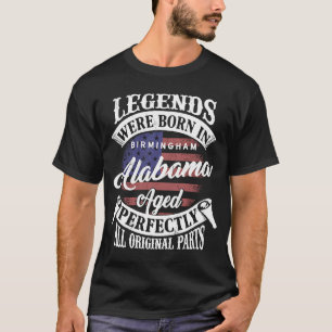 Vintag Geboren in Birmingham Alabama Classic Birth T-Shirt