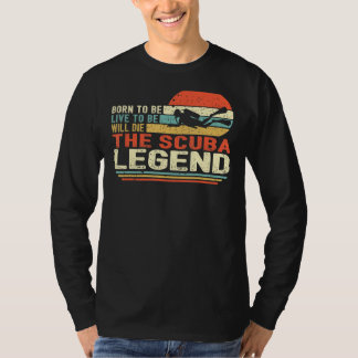 Vintag Geboren, um Live zu sein, wird die Scuba Di T-Shirt
