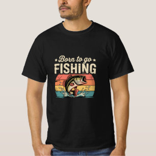 Vintag Geboren zu gehen Angelhusband T-Shirt