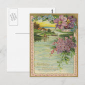 Vintag Geburtstagsgruß Postkarte (Vorne/Hinten)