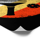 Vintag gefärbtes Retro-Pickleball Poster (Ecke)