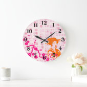 Vintag Geisha Collage Große Wanduhr (Zuhause)