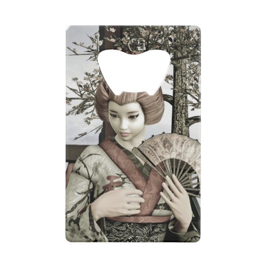Vintag Geisha Geldbeutel Flaschenöffner (Vorderseite)