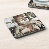 Vintag Geisha Getränkeuntersetzer (Linke Seite)