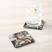 Vintag Geisha Getränkeuntersetzer (Rechte Seite)