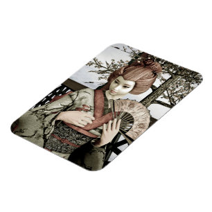 Vintag Geisha Magnet
