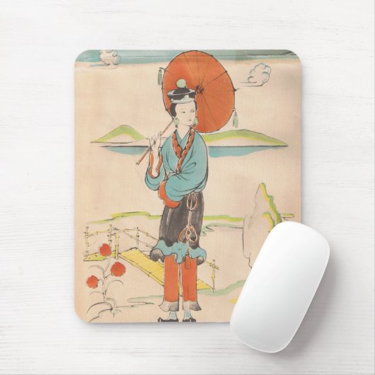 Vintag Geisha Mousepad (Mit Mouse)