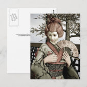 Vintag Geisha Postkarte (Vorne/Hinten)