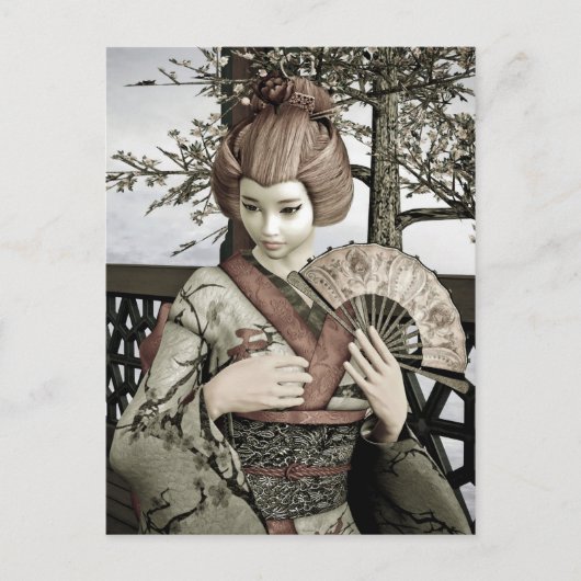 Vintag Geisha Postkarte (Vorderseite)