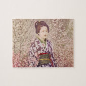 Vintag Geisha und Cherry Blossom Puzzle (Horizontal)