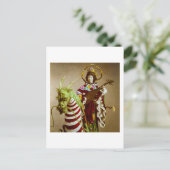 Vintag Geisha verkleidet als Göttin Benzaiten Japa Postkarte (Stehend Vorderseite)