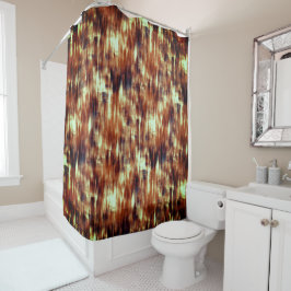 Vintag gekratzte braune oder korallenfarbene Fleck Duschvorhang