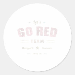 Vintag Gelassen Go Red Team War Game Competition S Runder Aufkleber