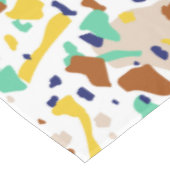 Vintag Gelb Blau Moderne Abstrakte Geometrie Tischdecke (Schrägansicht)