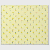 Vintag gelb geflochten geschenkpapier (Flach)