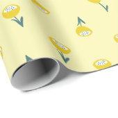 Vintag gelb geflochten geschenkpapier (Rolleneckpunkt)