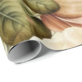 Vintag-Gelb-Rosa und Weiße Rosen Geschenkpapier (Rolleneckpunkt)