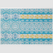 Vintag-gelb-Streifen-Muster Seidenpapier (Vorderseite)