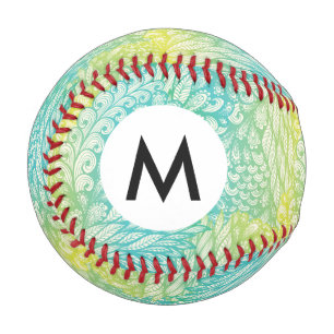 Vintag gelb und blau leuchtend baseball