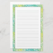 Vintag gelb und blau leuchtend briefpapier (Vorne/Hinten)